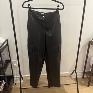 Wilfred Black Cargo Leather Pants